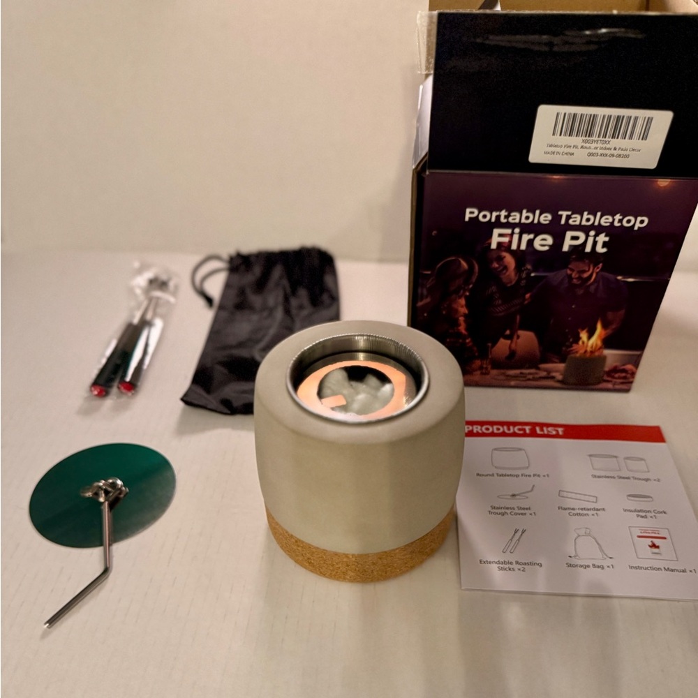 Portable Tabletop Fire Pit Indoor/Outdoor/Smokeless - Picture 2 of 3